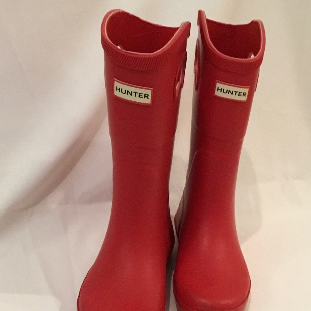 HUNTER Boy’s Rain Boots sz 2 for Target EUC RED